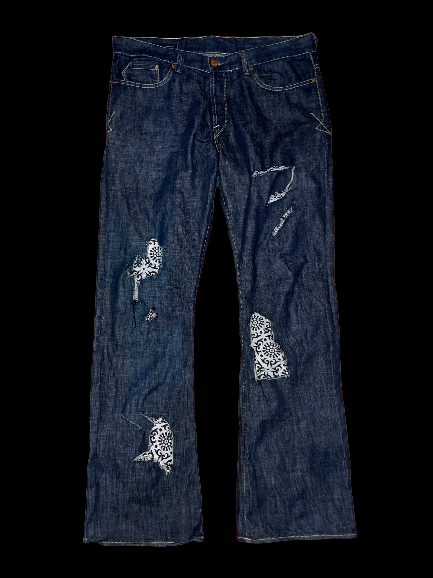 1/1 Upcycled tapestry jeans